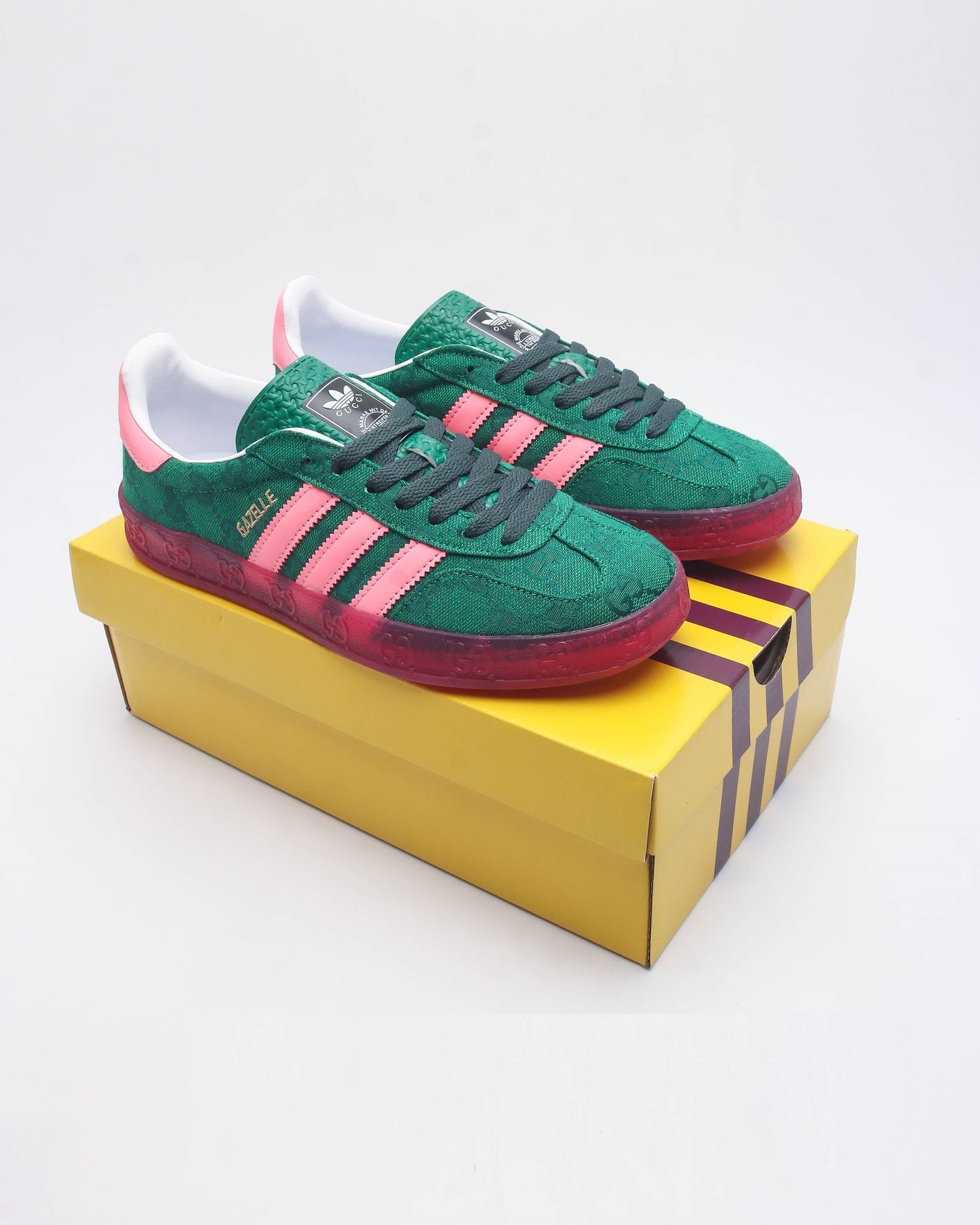 GC-Gazelle Pink Green Monogram