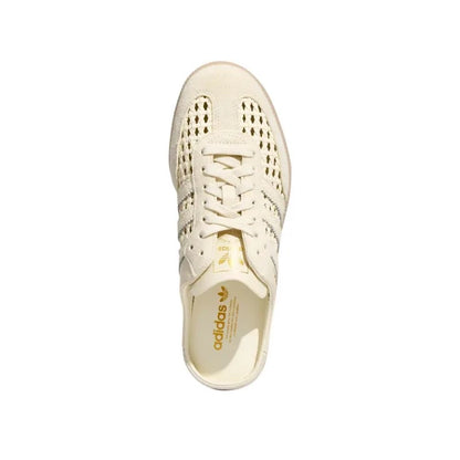 Samba Mule Woven Basketweave Cream White