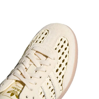 Samba Mule Woven Basketweave Cream White